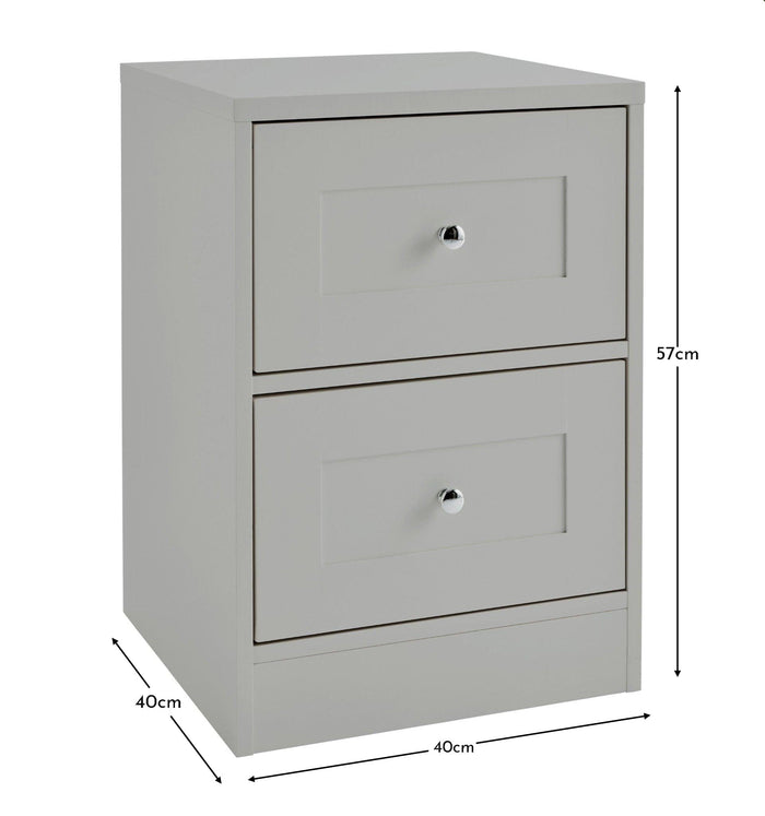 Stevie Bedside Table - Grey