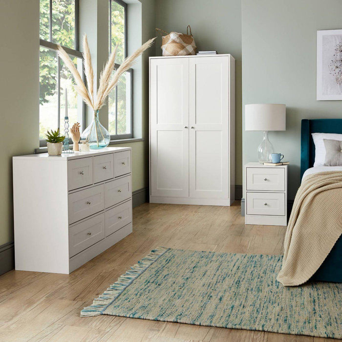 Stevie Shaker Style Bedside White - Laura James