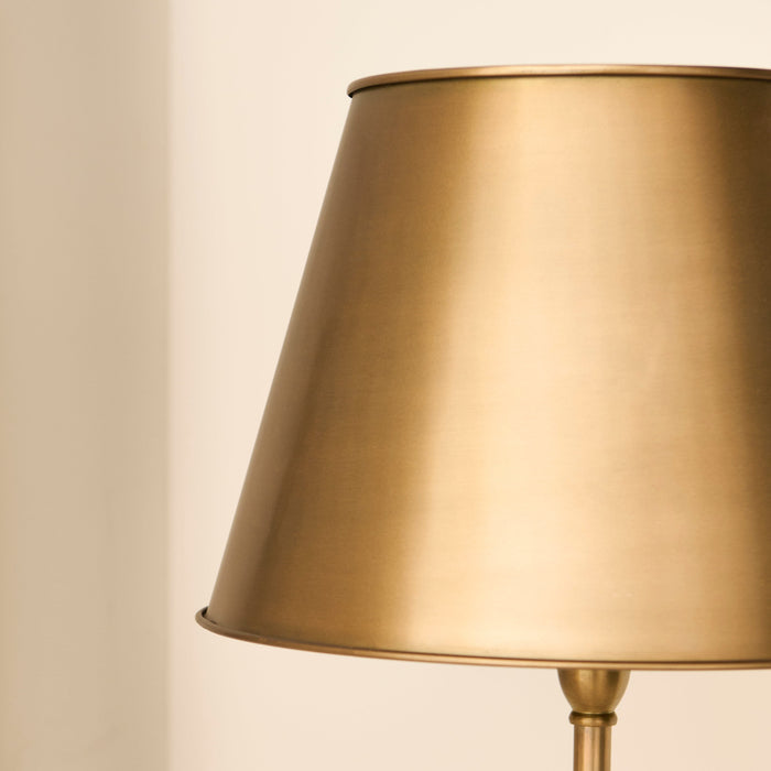 Stowe Gold Metal Floor Lamp - 136cm - Laura James