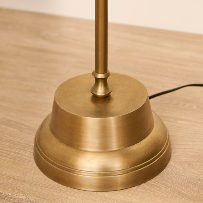 Stowe Gold Metal Floor Lamp - 136cm - Laura James