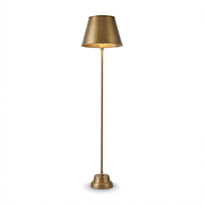 Stowe Gold Metal Floor Lamp - 136cm - Laura James