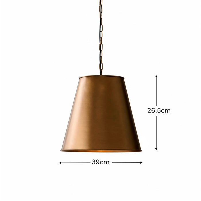 Stowe Metal Pendant Light - Gold - Laura James