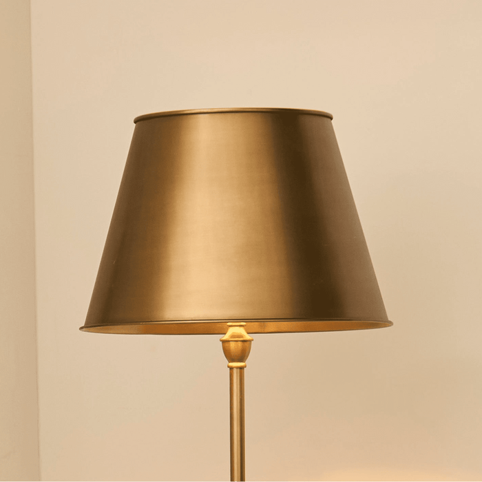 Stowe 40cm Metal Round Lamp Shade - Gold - Laura James