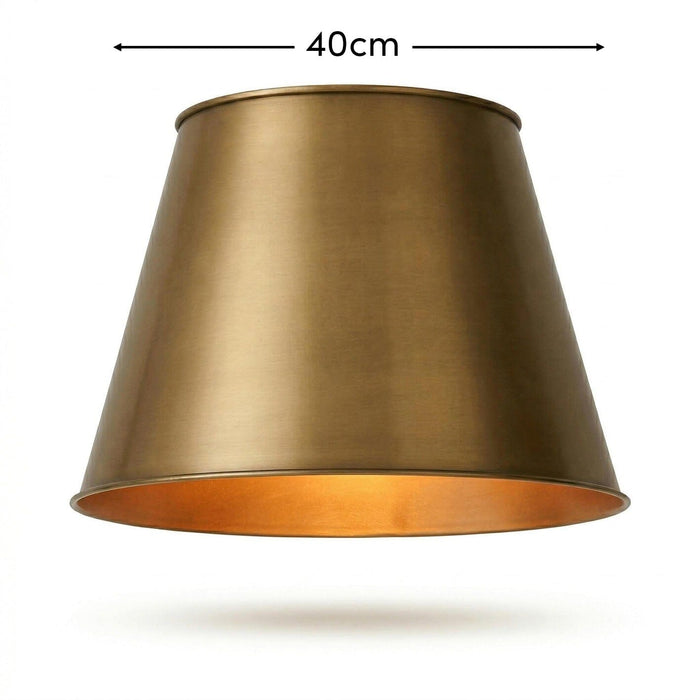 Stowe 40cm Metal Round Lamp Shade - Gold - Laura James