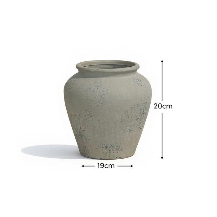 Suma 20cm Terracotta Vase - Off White - Laura James