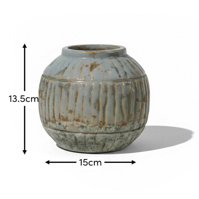 Tariva Ceramic 13.5cm Vase - Cornflower Blue - Laura James