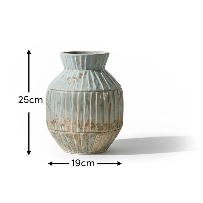 Tariva Ceramic 25cm Vase - Cornflower Blue - Laura James