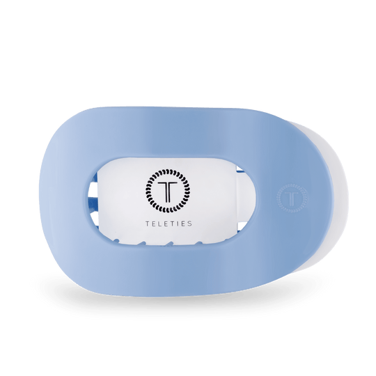 Teleties Flat Round Clip -Clear Skies