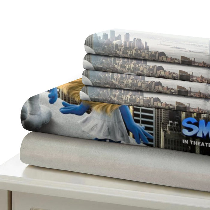 The Smurfs Bedding Set Quilt Duvet Cover Without Filler