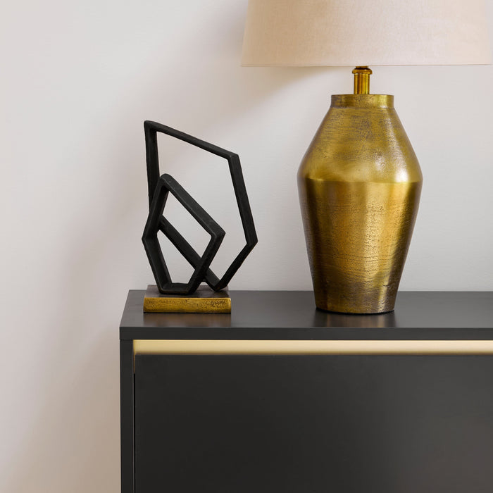 Thurlestone Gold Lamp & Coningsby White Lampshade - 30cm