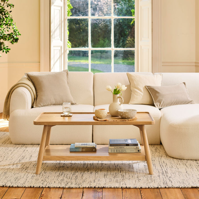 Tilly 100cm Rectangular Coffee Table - Whitewash Oak - Laura James