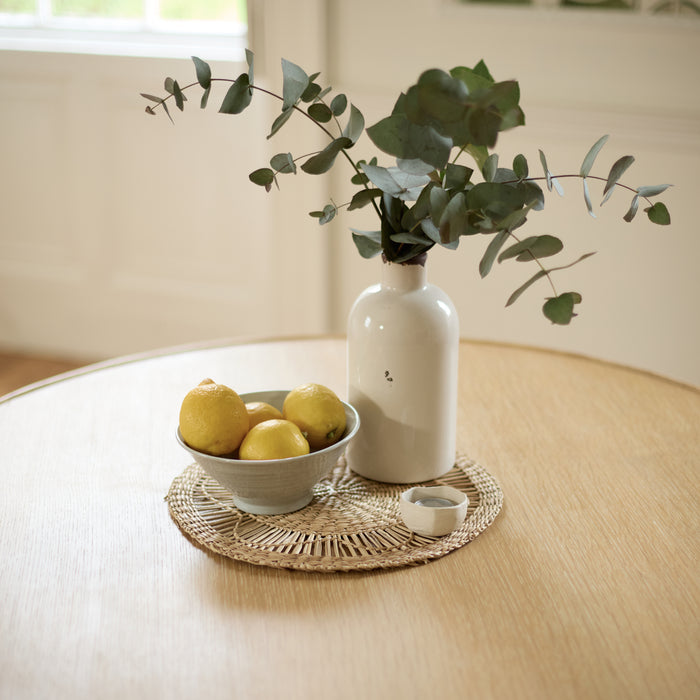Tilly 100cm Round Dining Table - Whitewash Oak - Laura James