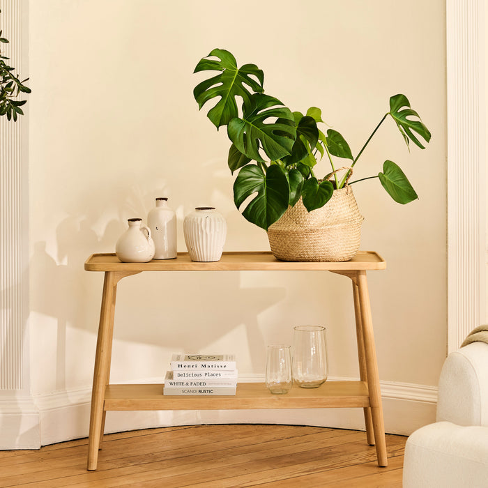Tilly 110cm Console Table - Whitewash Oak - Laura James
