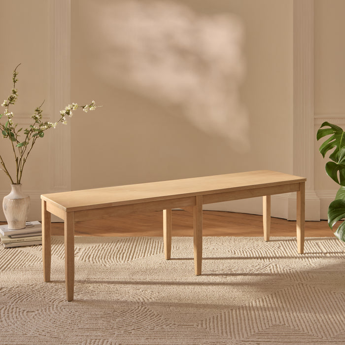 Tilly 150cm Wooden Bench - Whitewash Oak - Laura James