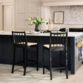 Tilly Bar Stool - Black Oak with Paper Cord - Laura James