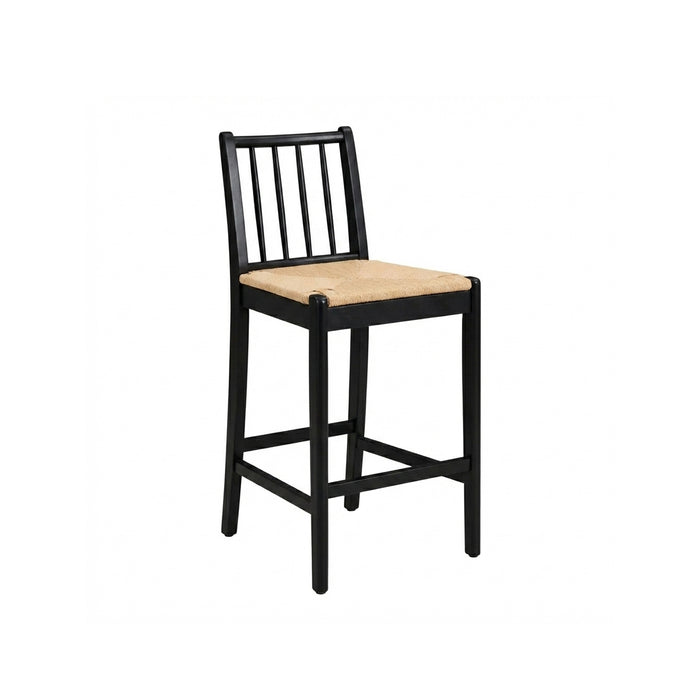 Tilly Bar Stool - Black Oak with Paper Cord - Laura James