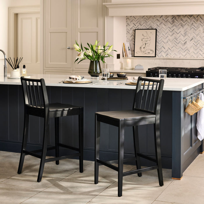Tilly Bar Stool - Black Oak - Laura James