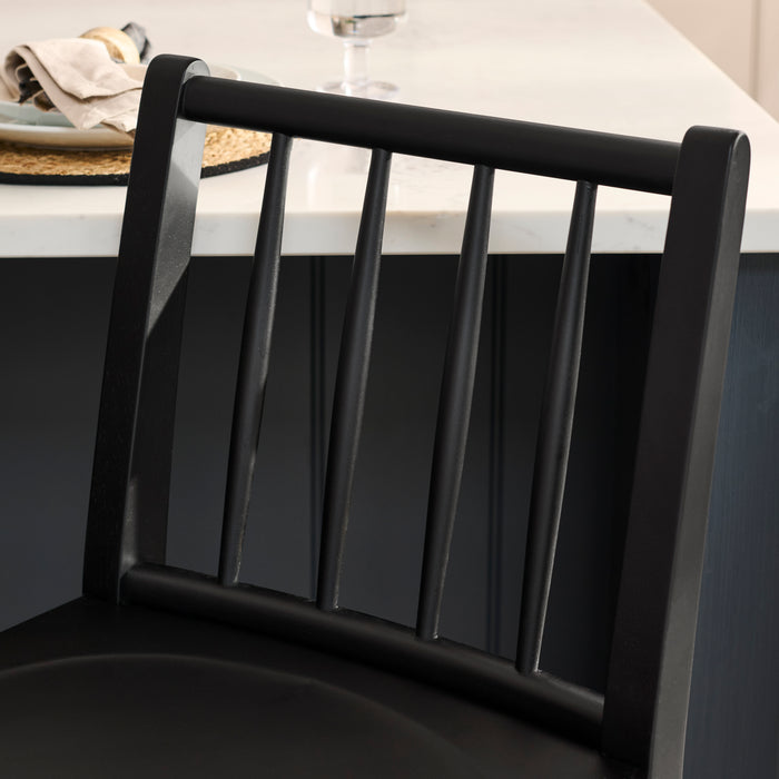 Tilly Bar Stool - Black Oak - Laura James