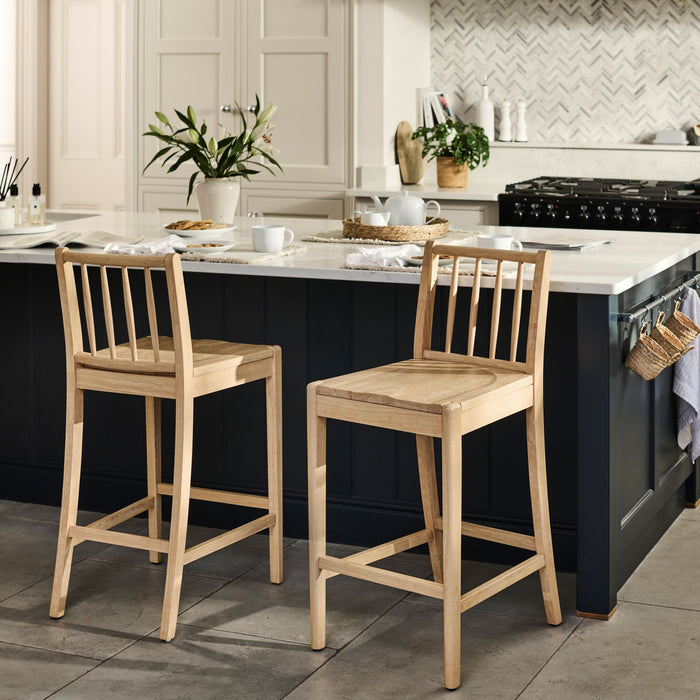 Tilly Bar Stool - Whitewash Oak - Laura James