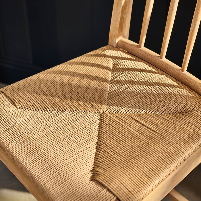 Tilly Bar Stool - Whitewash Oak & Paper Cord - Laura James