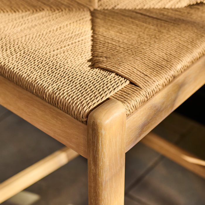 Tilly Bar Stool - Whitewash Oak & Paper Cord - Laura James