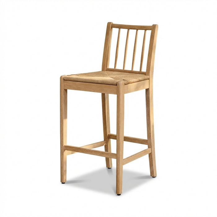 Tilly Bar Stool - Whitewash Oak & Paper Cord - Laura James