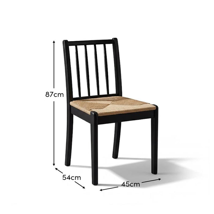 Tilly Natural String Pale Oak Dining Chairs - Set of 2 - Laura James