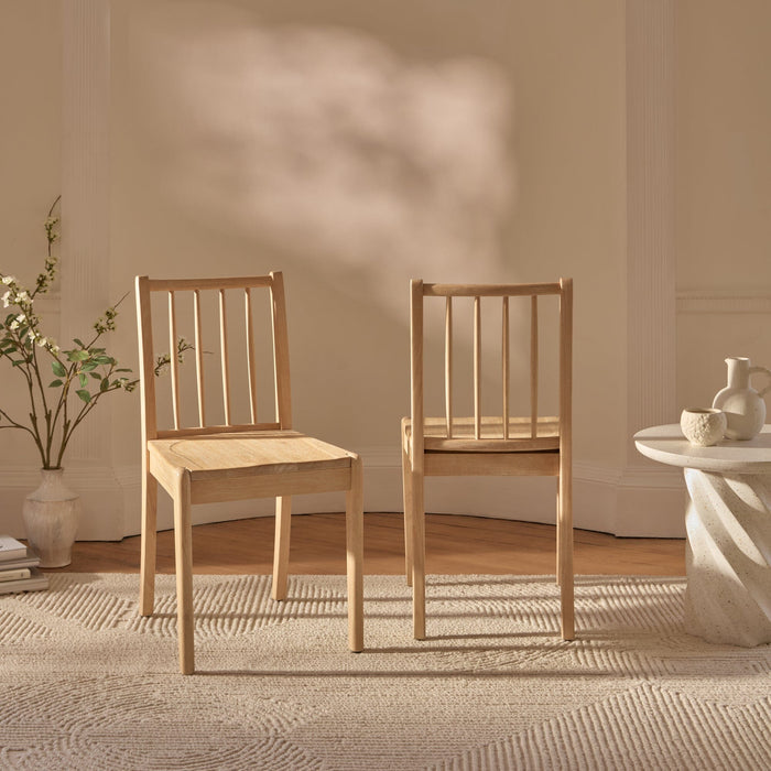 Tilly Whitewash Dining Chairs - Set of 2 - Laura James