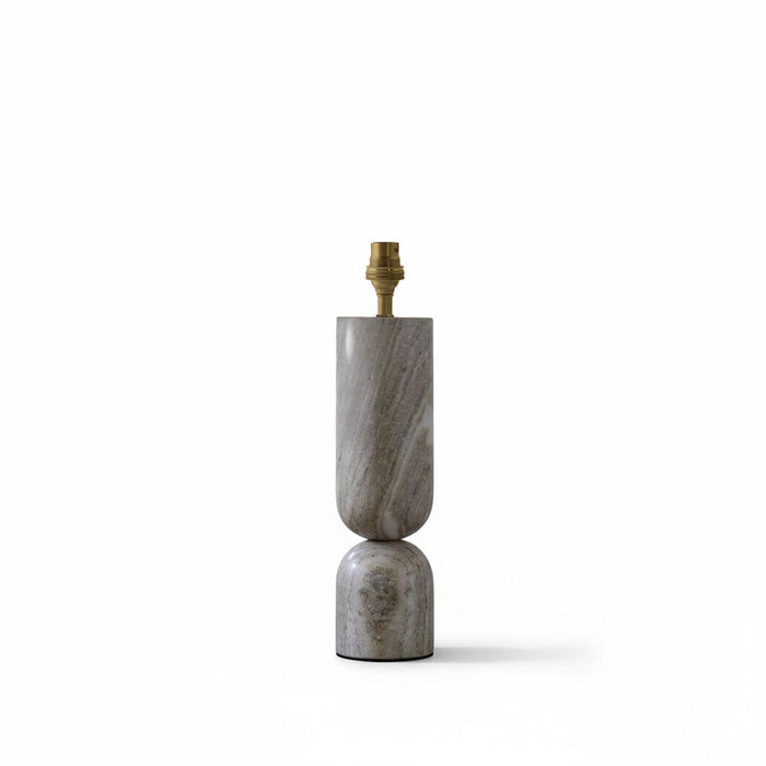 Tiree Taupe Marble Floor Lamp Base - 41cm- Laura James