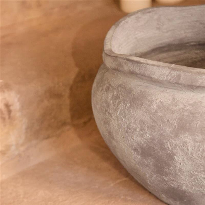 Tomar Fiber Cement 29.5cm Wide Garden Planter - Rustic Grey