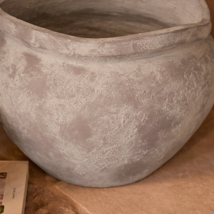 Tomar Fiber Cement 29.5cm Wide Garden Planter - Rustic Grey