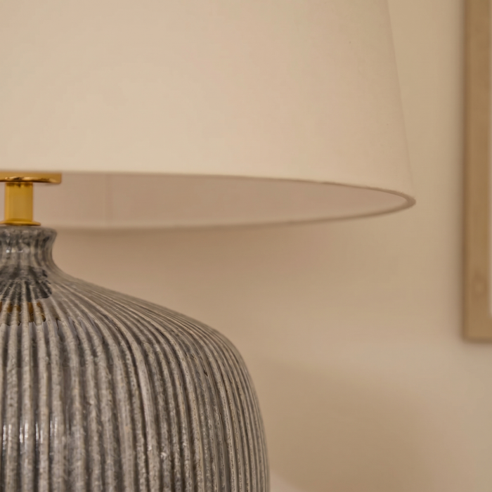 Tongham 31cm Ceramic Lamp Base - Dark Grey - Laura James