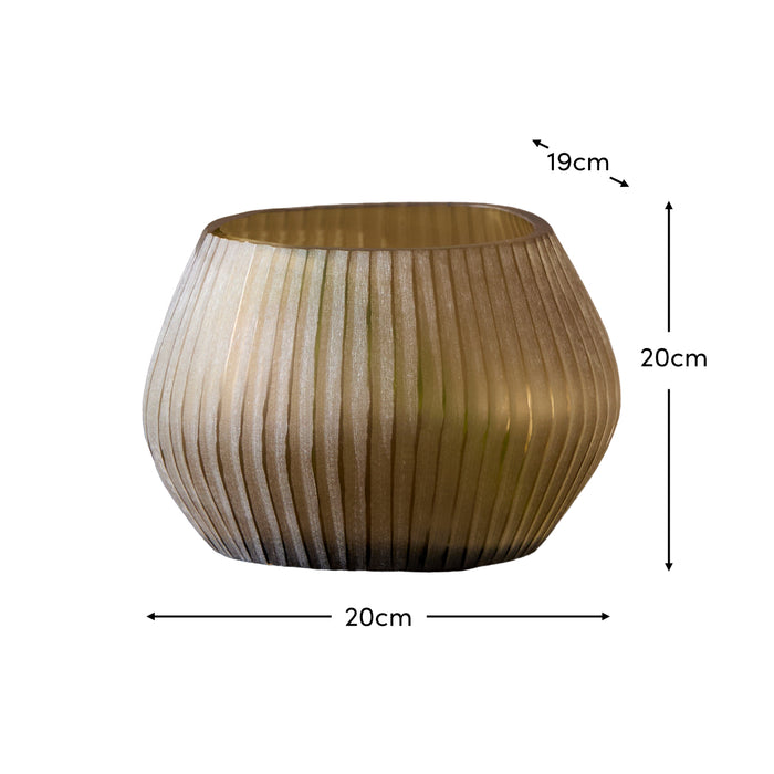 Torcello 20cm Glass Vase - Driftwood - Laura James