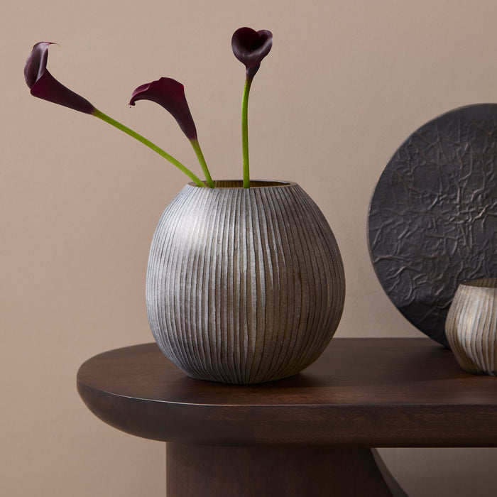 Torcello 13.5cm Glass Vase - Driftwood - Laura James