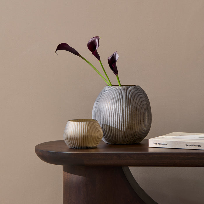 Torcello 20cm Glass Vase - Driftwood - Laura James