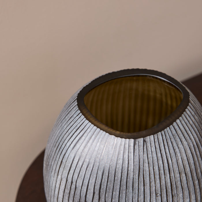 Torcello 13.5cm Glass Vase - Driftwood - Laura James