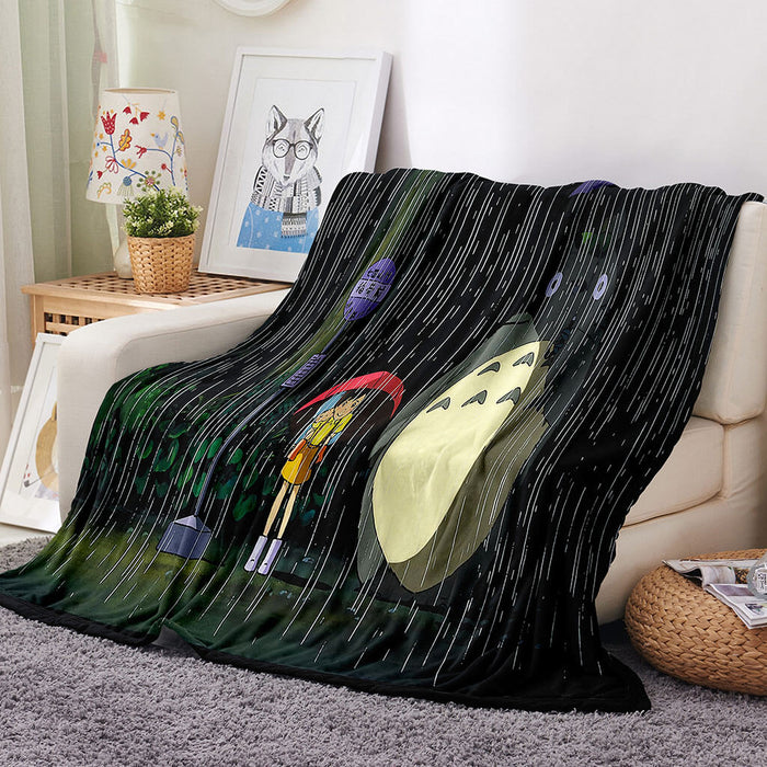 Totoro Blanket Flannel Throw Room Decoration