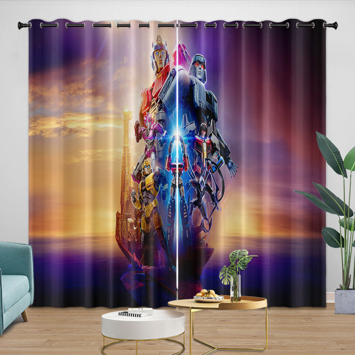 Transformers One Curtains Pattern Blackout Window Drapes