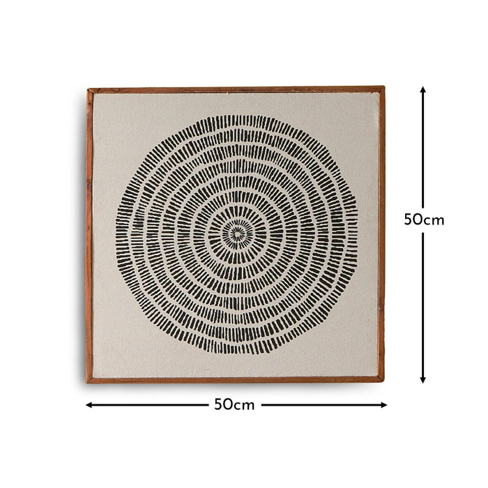 Umari 50x50cm Wall Art - Circle Print on Cotton I - Laura James