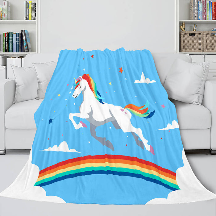 Unicorn Blanket Flannel Fleece Throw Blanket Girls Birthday Gift