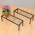 Urban Plant Apollo Metal Plant Stand for Garden (Black - Set of 2) Metal Stand Urban Plant