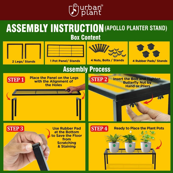 Urban Plant Apollo Metal Plant/Pot Stand for Garden Metal Stand Urban Plant