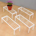 Urban Plant Apollo Metal Plant Stand for Garden (White - Set of 4) Metal Stand Urban Plant