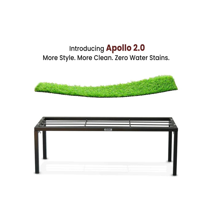 Urban Plant Apollo Plant Stand with Green Grass (Black – Set of 4) Plant Stand Urban Plant