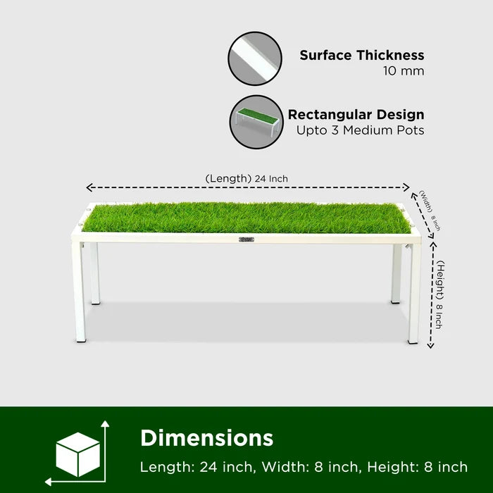 Urban Plant Apollo Plant Stand with Green Grass (White – Set of 1) Plant Stand Urban Plant