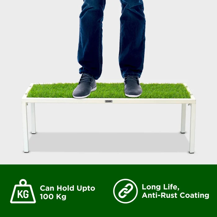 Urban Plant Apollo Plant Stand with Green Grass (White – Set of 4) Plant Stand Urban Plant