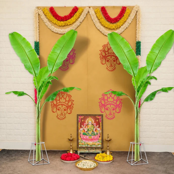 Urban Plant Banana Stand Holder for Pooja (Pack of 4)
