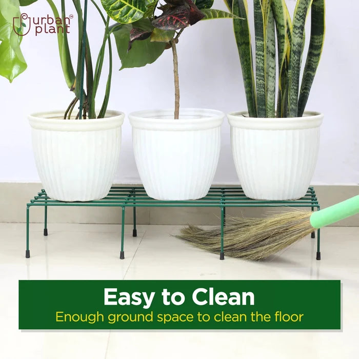 Comrade Metal Planter/Pot Stand for Garden - Green Metal Stand Urban Plant