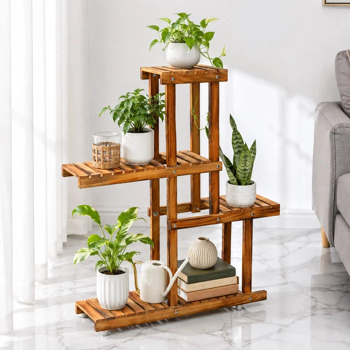 Urban Plant four Tier Wooden Stand for Home Décor