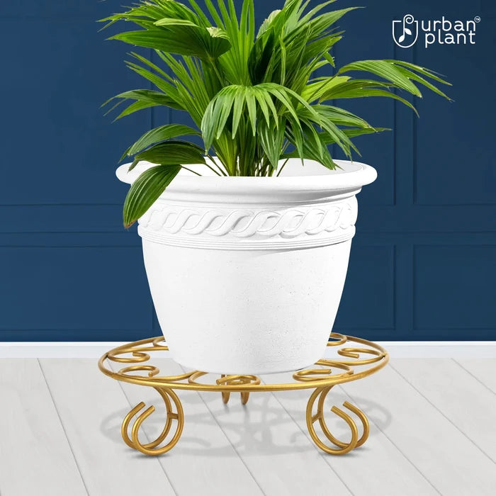 Indoor Designer Metal Pot Stands (Set of 4) (1212, Gold) Urban Plant
